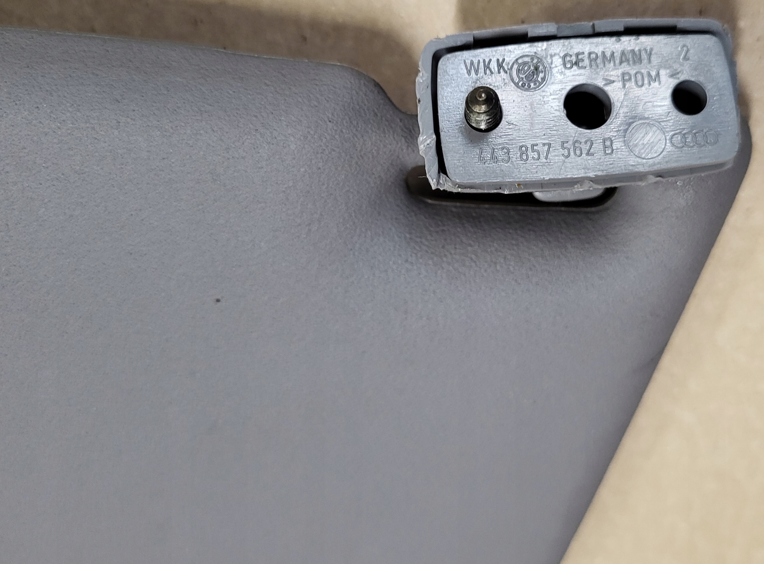 cover PRZECIWSLONECZNA visor visor right R bracket AUDI A4 B5 8D A3 8L