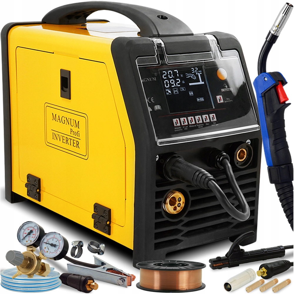 Spawarka Magnum Zestaw Mig Mag Alu Synergia 200A Tig Mma Migomat Inwertor