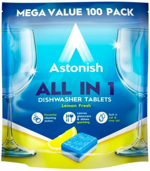 Levně Astonish All in 1 Tablety Do Myčky Lemon Fresh 100ks