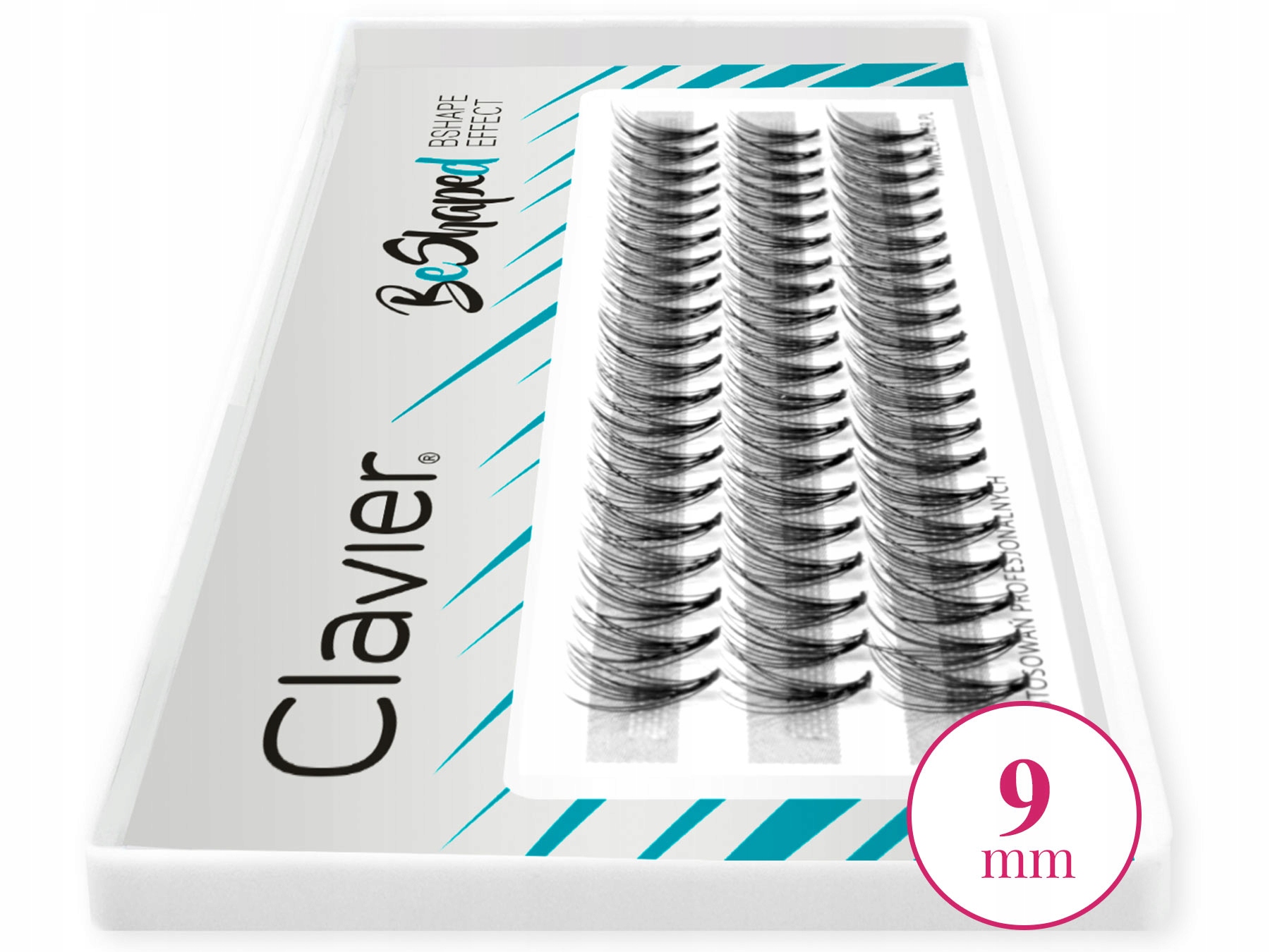 Kępki Rzęs CLAVIER BeShaped 9mm – skręt B Rodzaj rzęs w kępkach