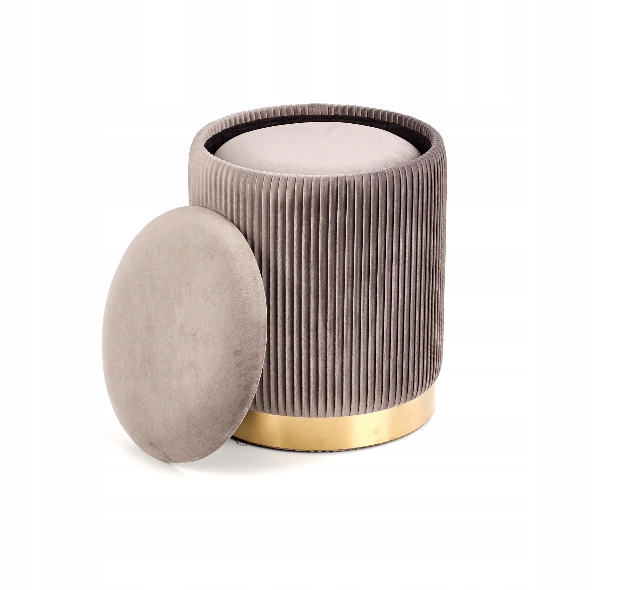 Halmar MONTY zestaw 2 puf popielaty Wysokość mebla 44 cm