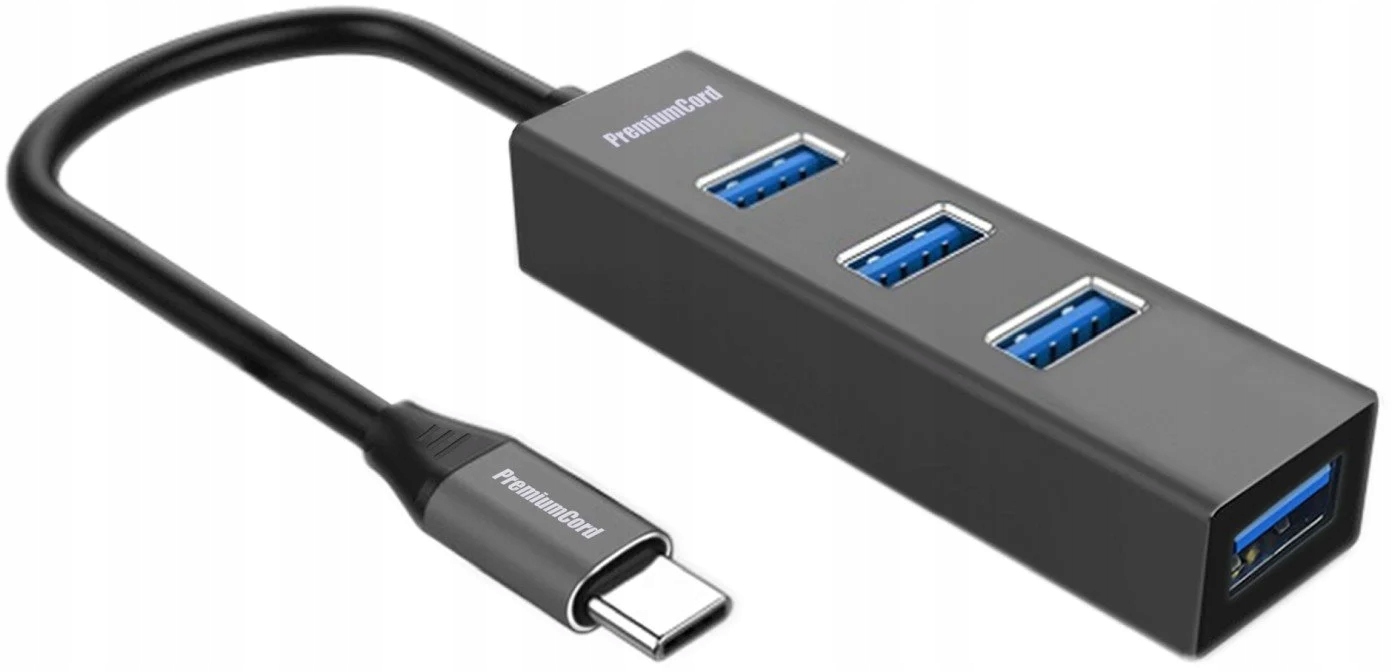 PremiumCord 5G SuperSpeed Usb Hub typu C do 4x Usb 3.2 Gen 1
