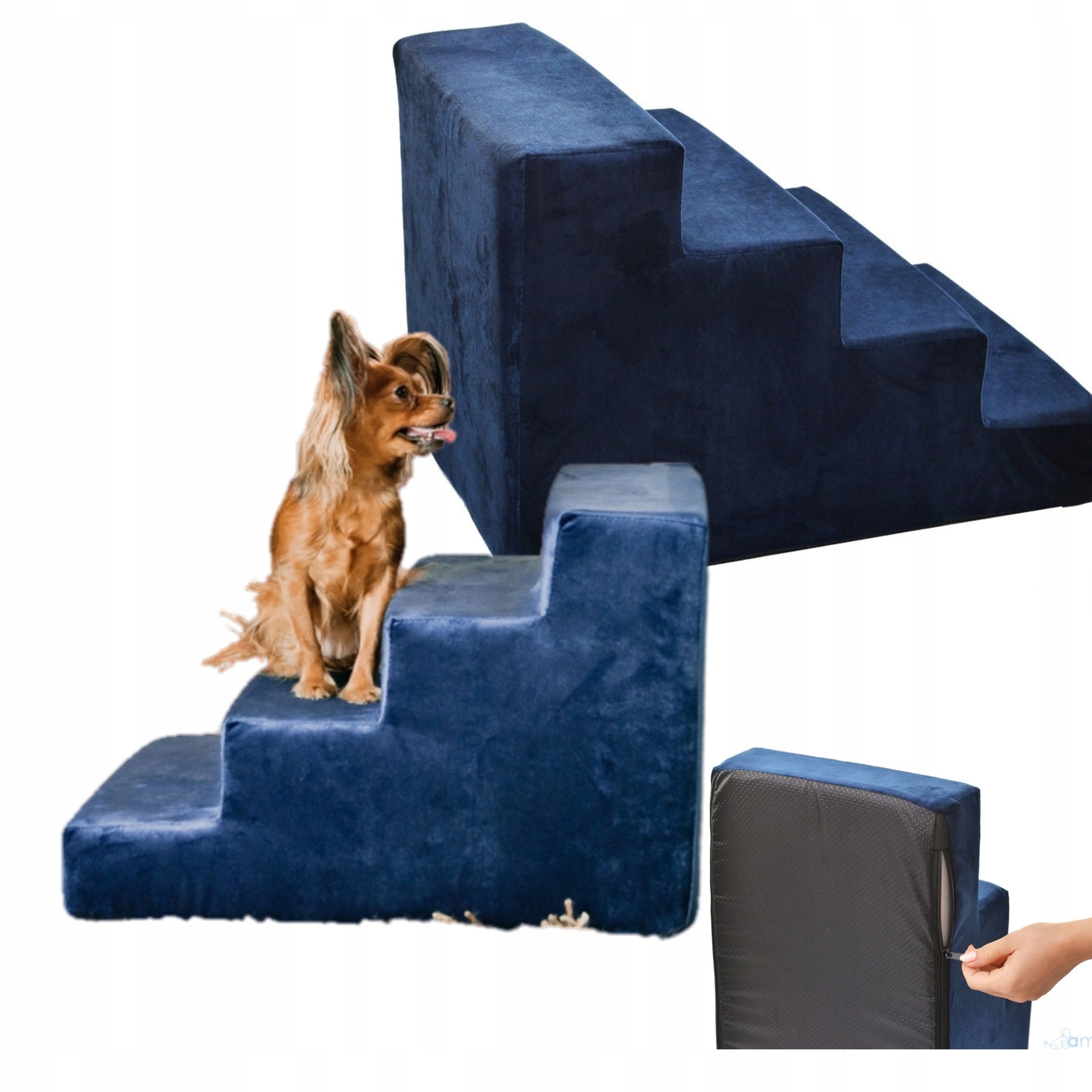 Schodky Rampa Plošina Pro Psa Kočku 4 stupně Protiskluzové 40 cm Schody