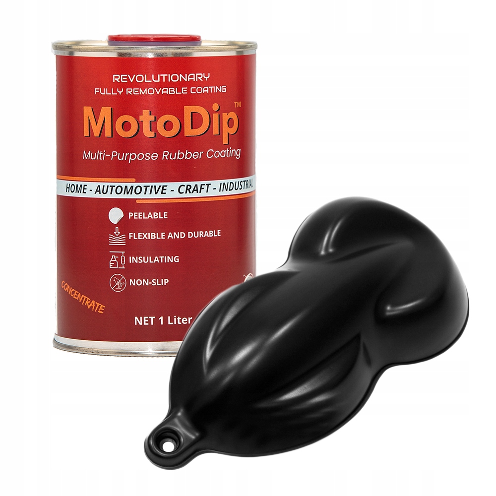 Moto Dip Koncentrat Gęsty Czarny powłoka płynna guma zabezpieczenie 1 litr