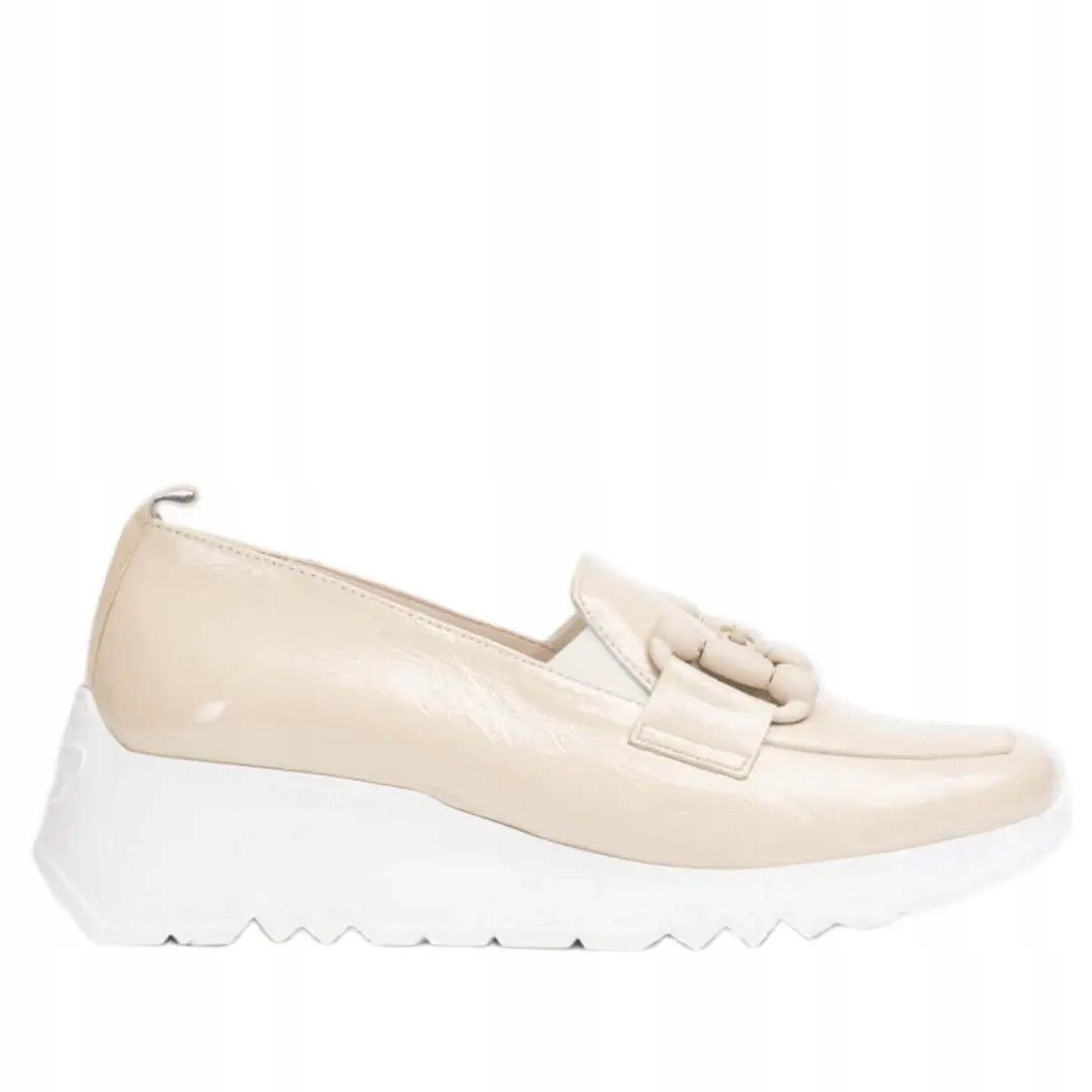 Dámské polobotky Wonders E-6723 natural lack 41, béžová