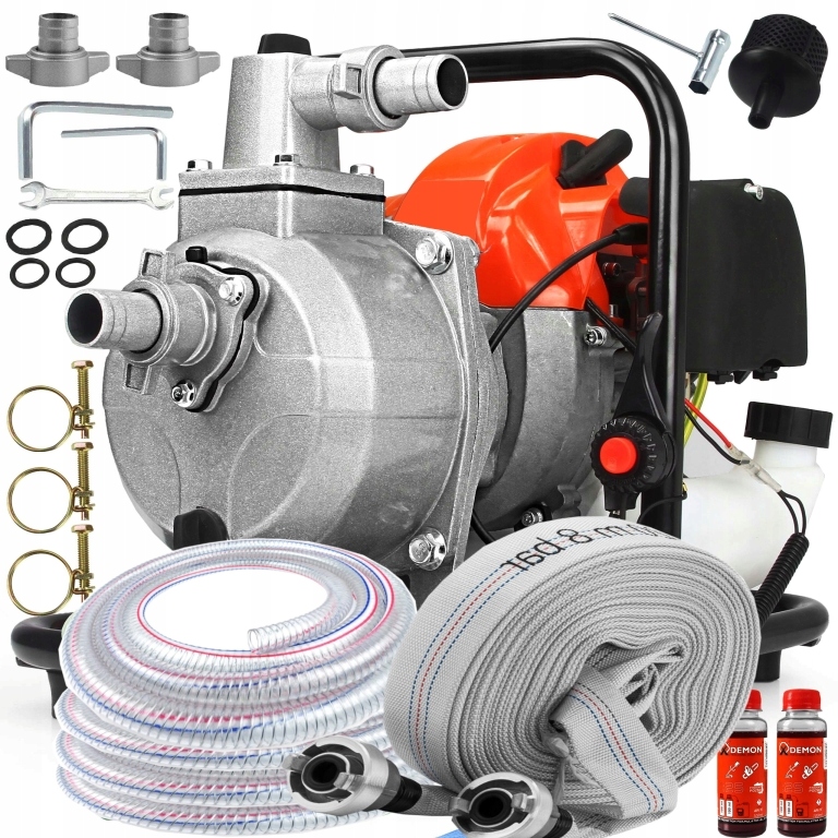 Zestaw Motopompa Wąż Ssawny+wąż Strażak +olej Komplet