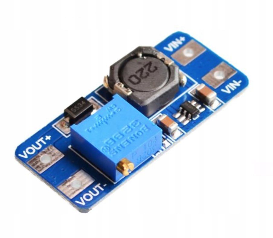 

Moduł Przetwornica MT3608 Step-up 5-28V 2A Arduino