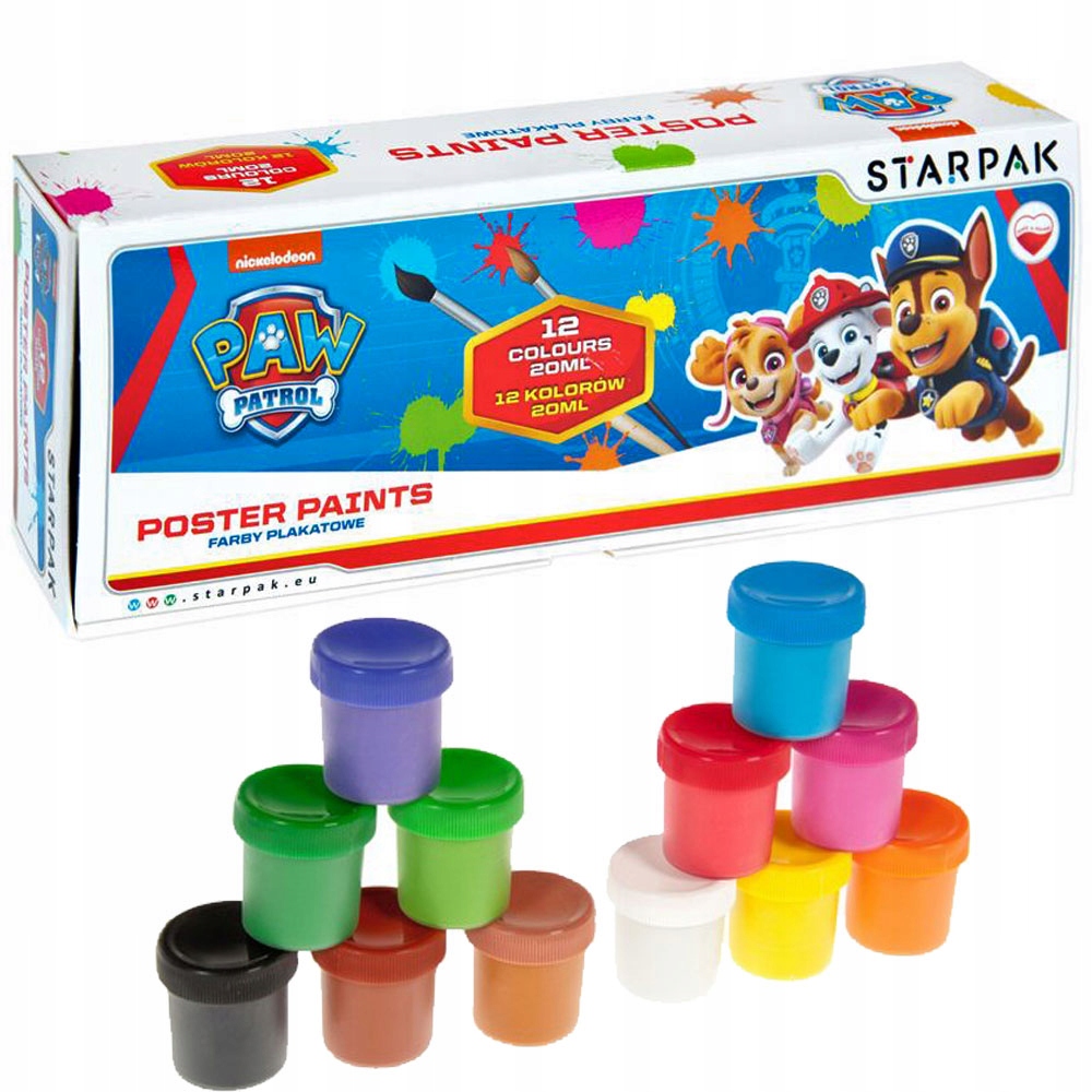 

Psi Patrol Farby Plakatowe Szkolne 12kol 20ml