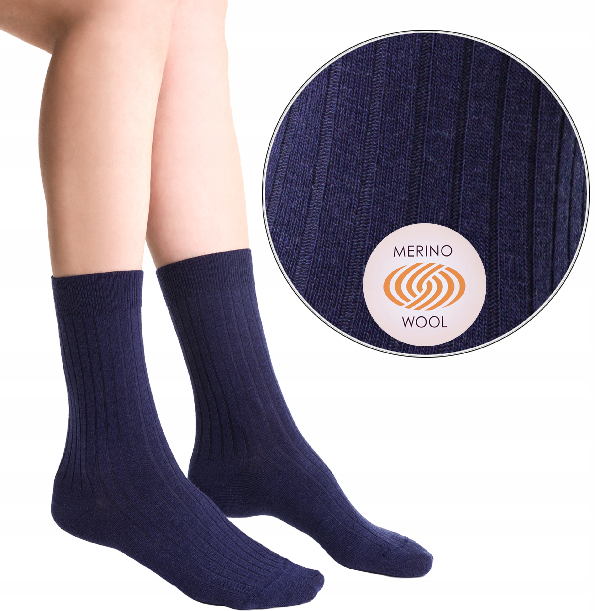

Steven 130 Skarpety Bezuciskowe Merino Navy 35-37