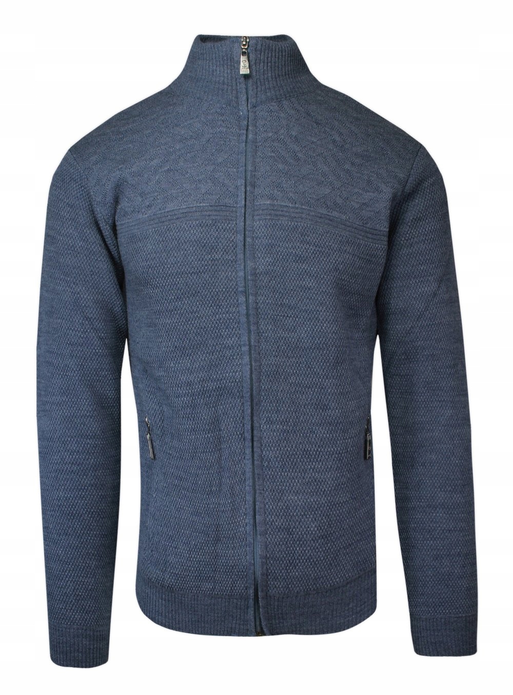 

Niebieski Wełniany Sweter na Zamek Vip Stendo 5XL