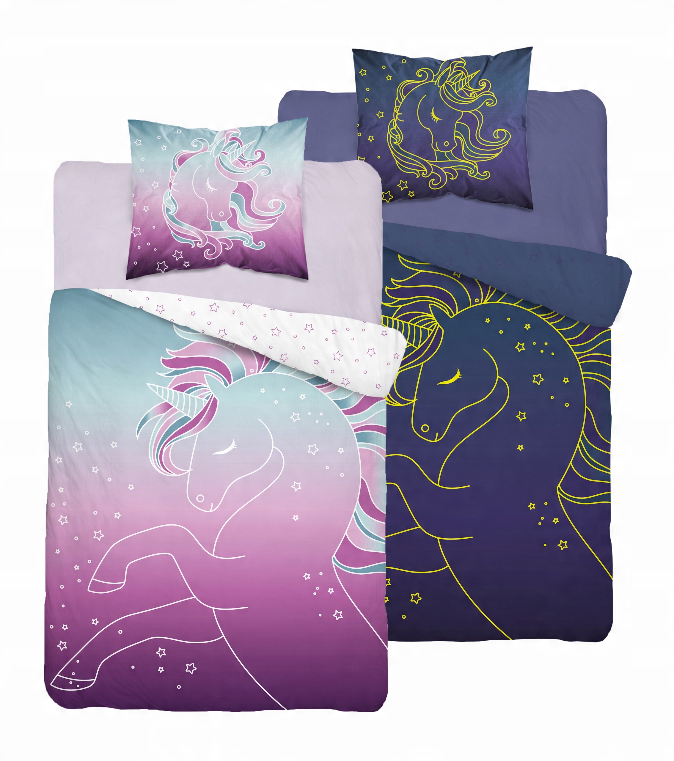 

Pościel 160x200 Jednorożec Unicorn Świeci W Nocy