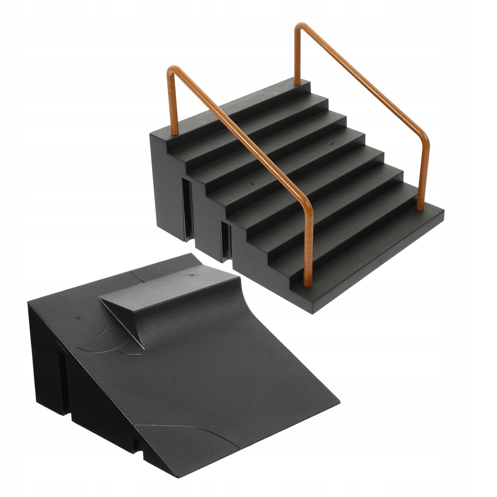 2SZT Czarna Mini Rampa Do Fingerboard Z Akcesoriami