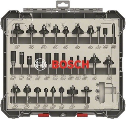 

Bosch Zestaw Frezów 30 Sztuk Uchwyt 6 MM