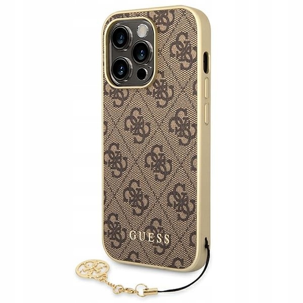 Guess GUHCP14LGF4GBR pouzdro pouzdro kryt pouzdro pro iPhone 14 Pro 6,1" hnědé