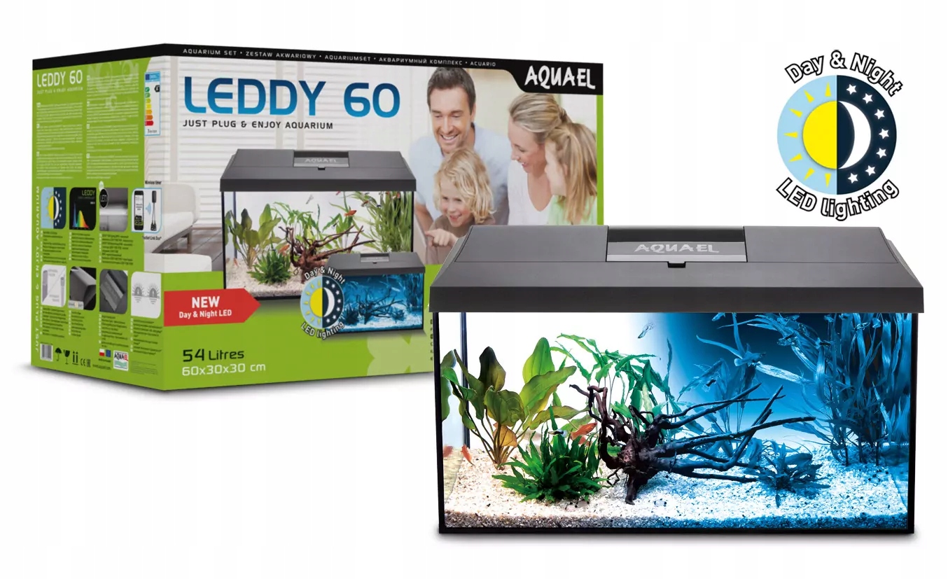 Aquael Zestaw Akwariowy Leddy 60 Czarny D&n 2