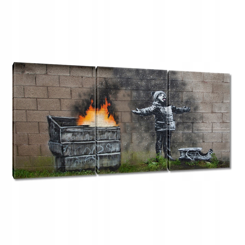 

Obrazy 240x120 Smog śnieg Banksy Grafiti