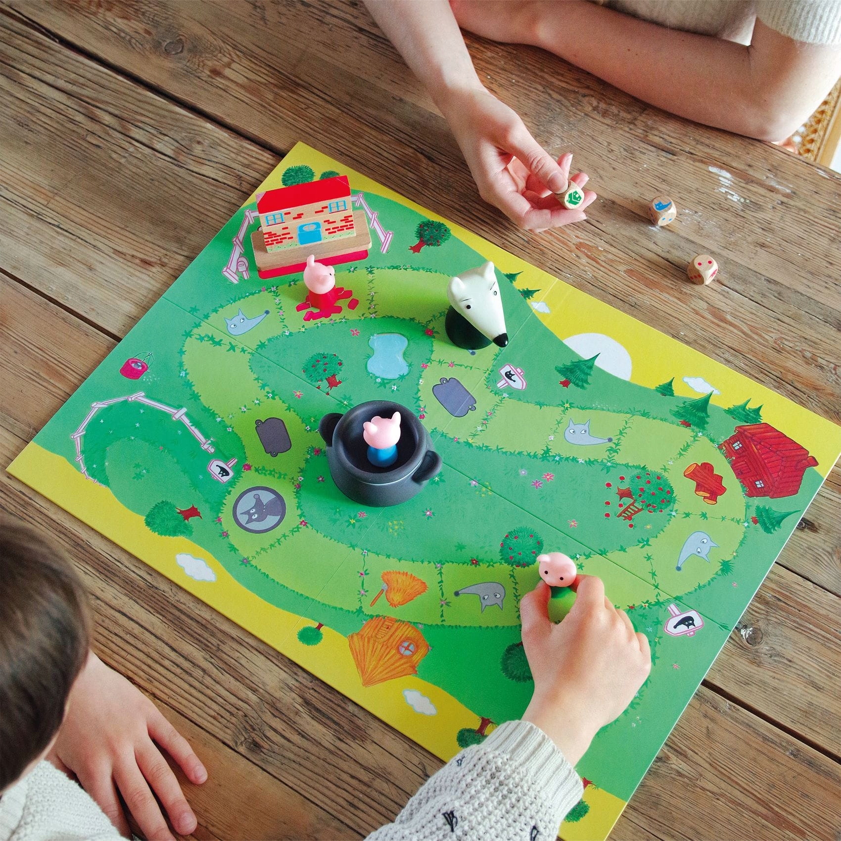 Gra planszowa Kooperacyjna WILK i ŚWINKI Djeco Wiek dziecka 2 lata +