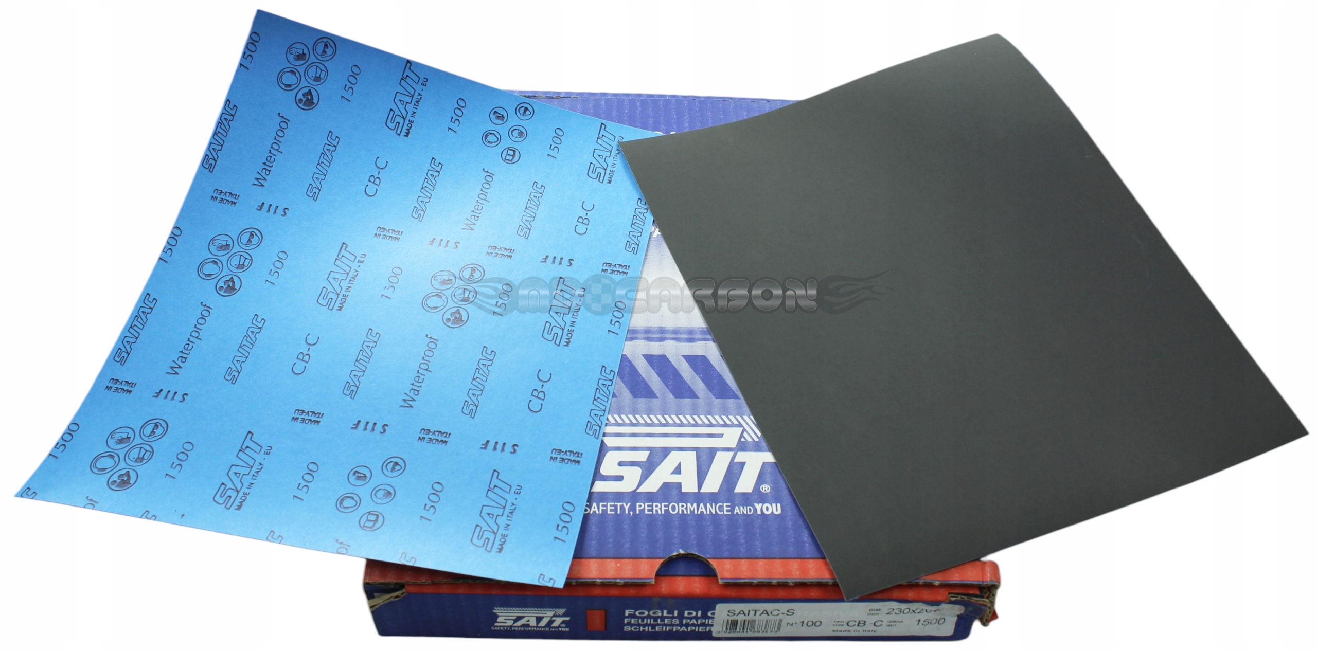 Sait Papier Ścierny Wodny P1500 Saitac Lakier Marmur Szkło Metal Kamień 28