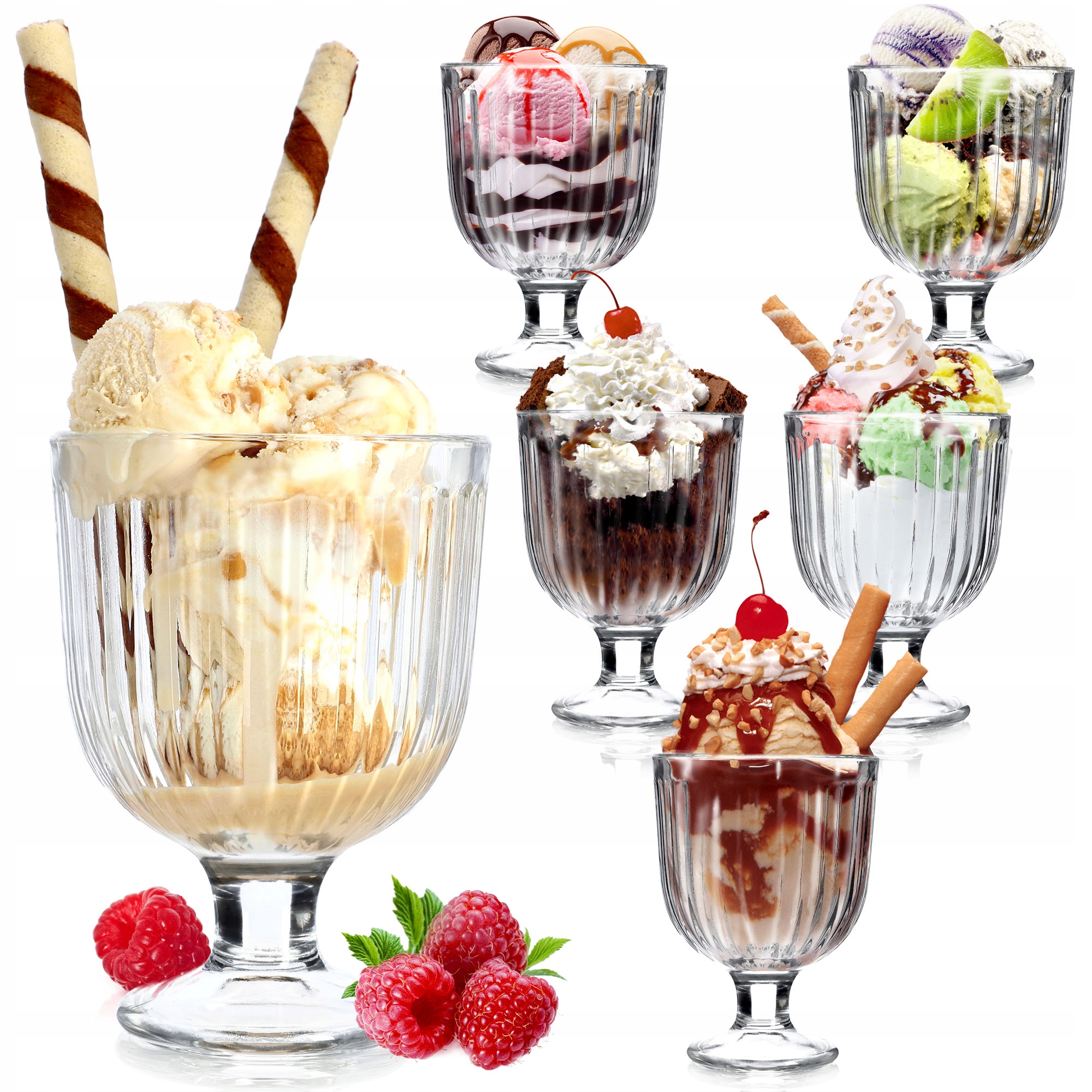 

Pucharek Na Lody Desery Komplet 6 Szt 270 ML