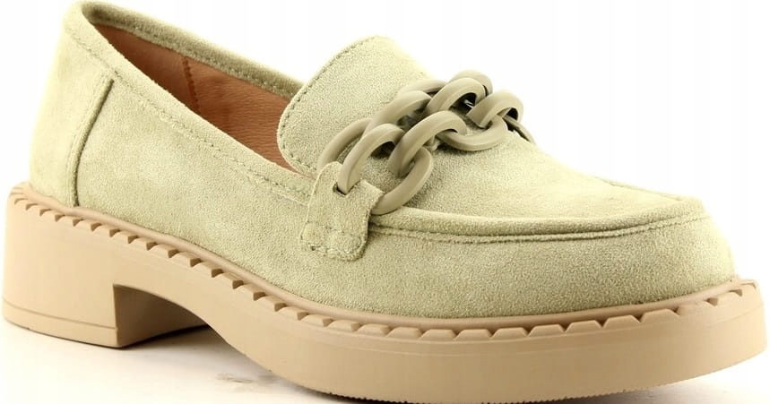 Dámské Mokasíny Potocki, Zelené Semišové, Velikost 38