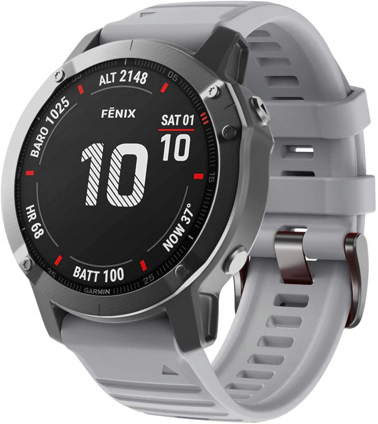 SZARY Pasek Garmin FENIX 6X PRO QuickFit 26mm Materiał paska guma
