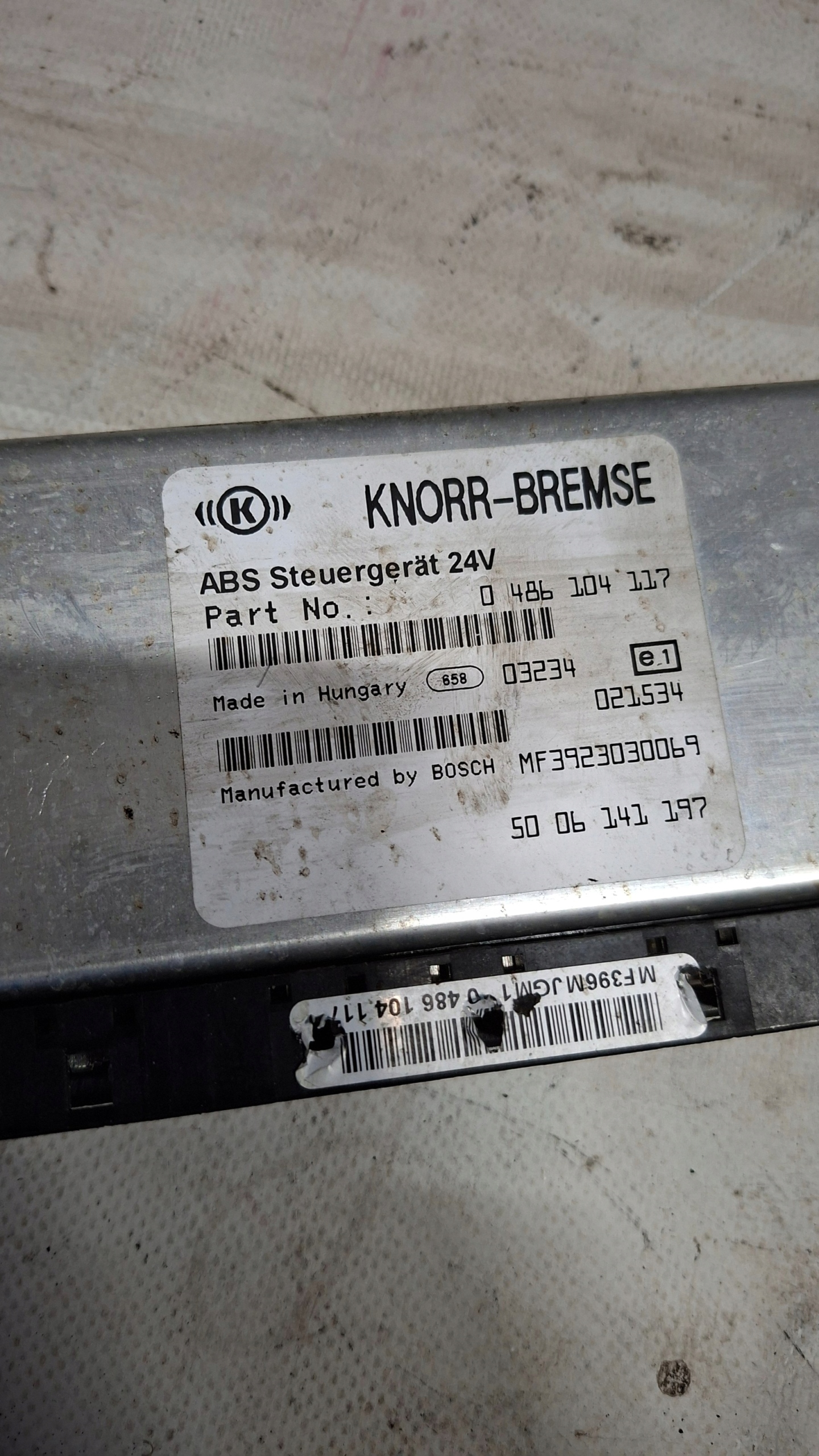 centralina KNORR-BREMSE 0486104117