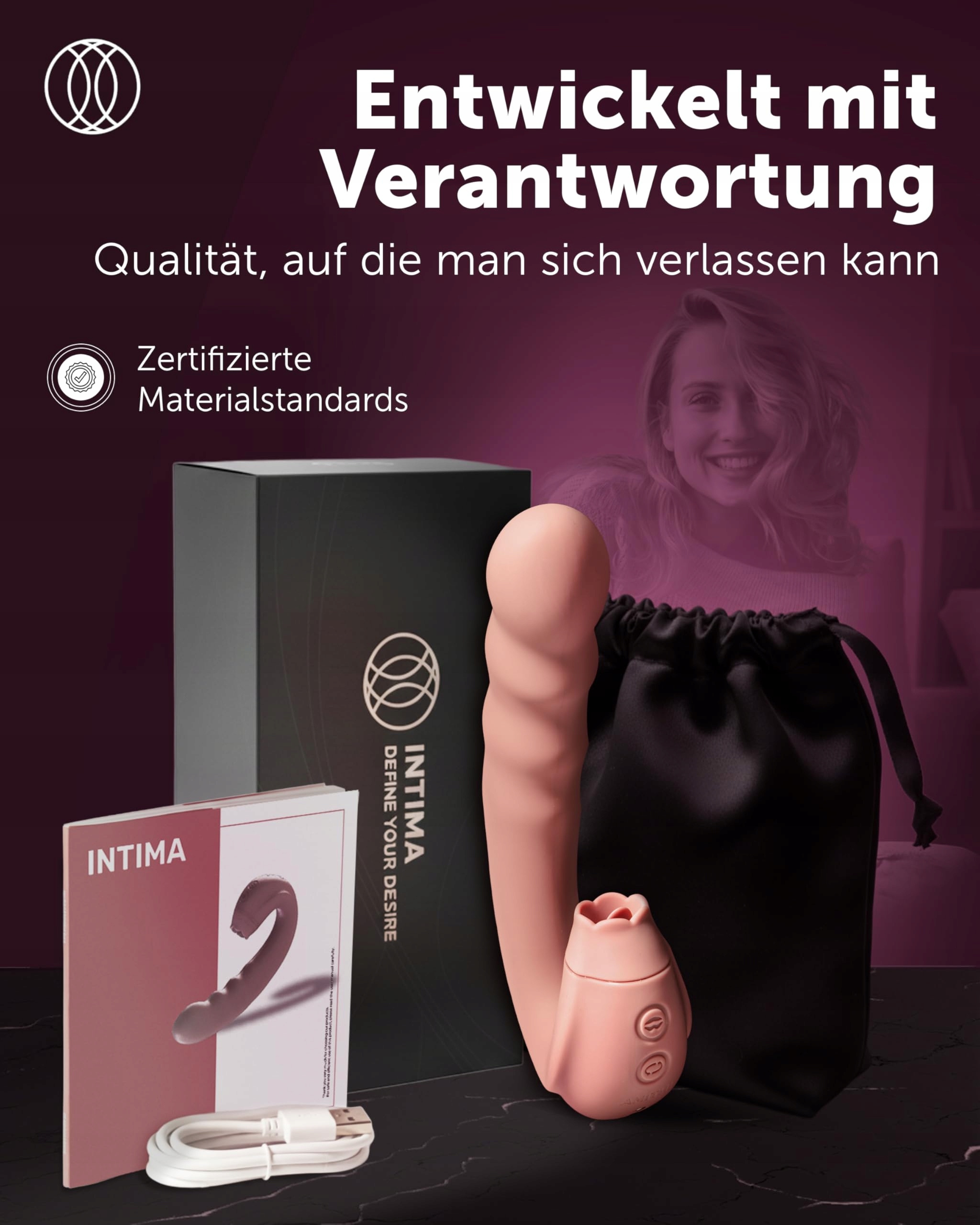INTIMA LURE Stymulator Klitorisu Z Funkcją Liza Z Rotacją Dla G Punktu — miniatura 6