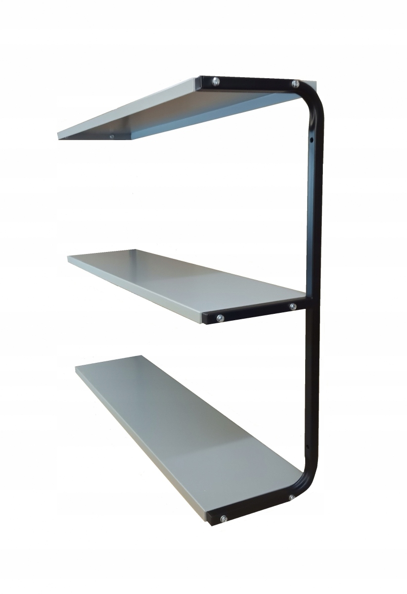 Nástenná kovová polica 93 cm dodatočná PG3CSD dielňa loft garáž