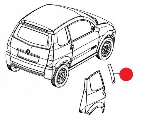NAKLADKA SLUPEK PRAWY AIXAM CITY 08 BEZ LOGO ORYGI