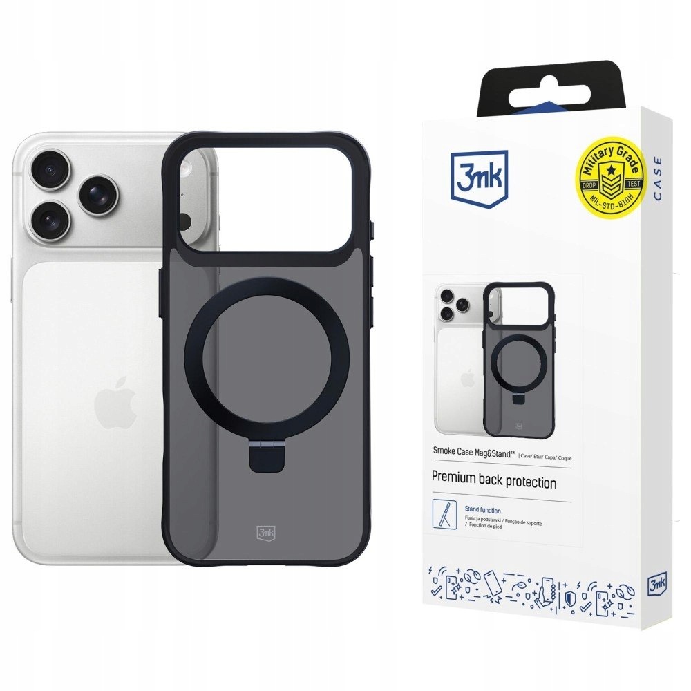 Etui 3MK Smoke Case Mag&Stand do Apple iPhone 17 Pro