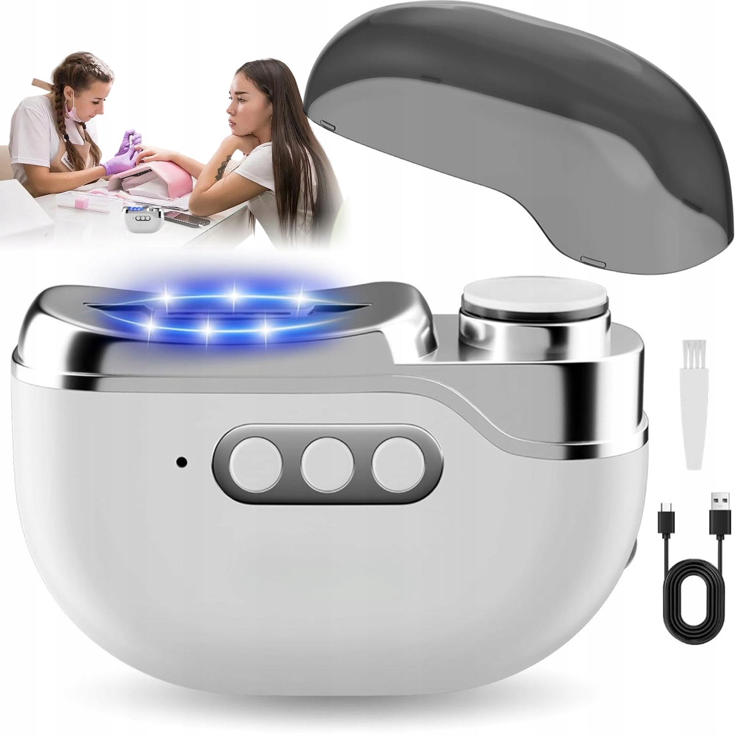Elektrická Řezačka 4V1 S Uv, Led, Usb Nabíjení, Tichá