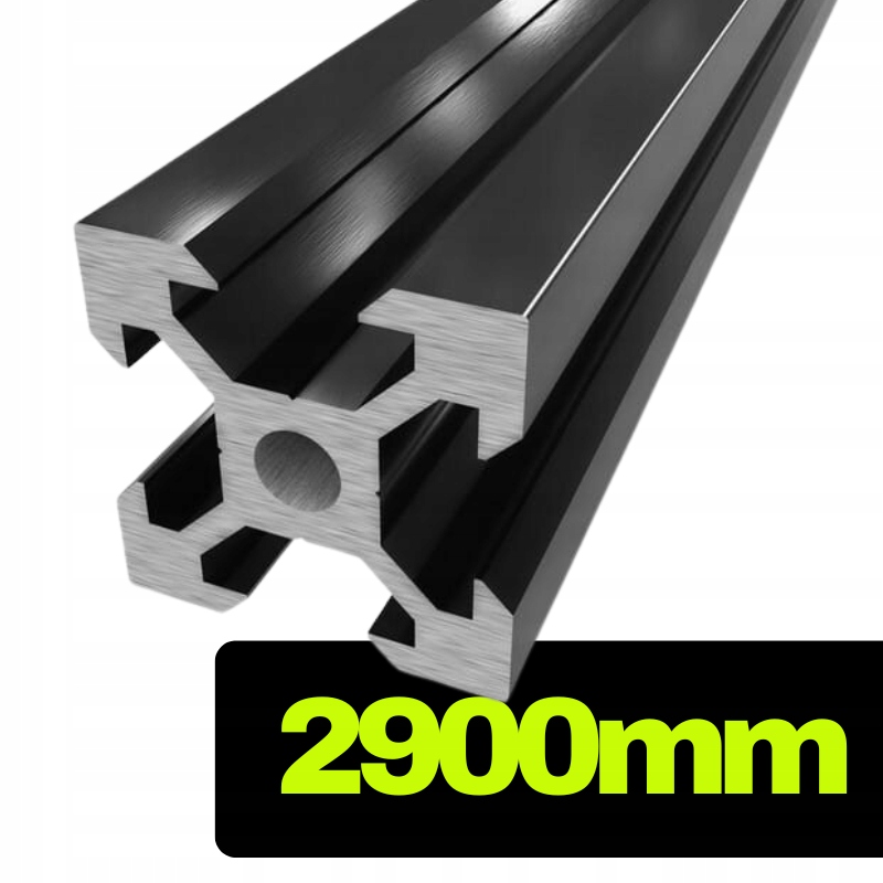 Konstrukční hliníkový profil V-Slot 2020 290 cm Black 20x20 Černý