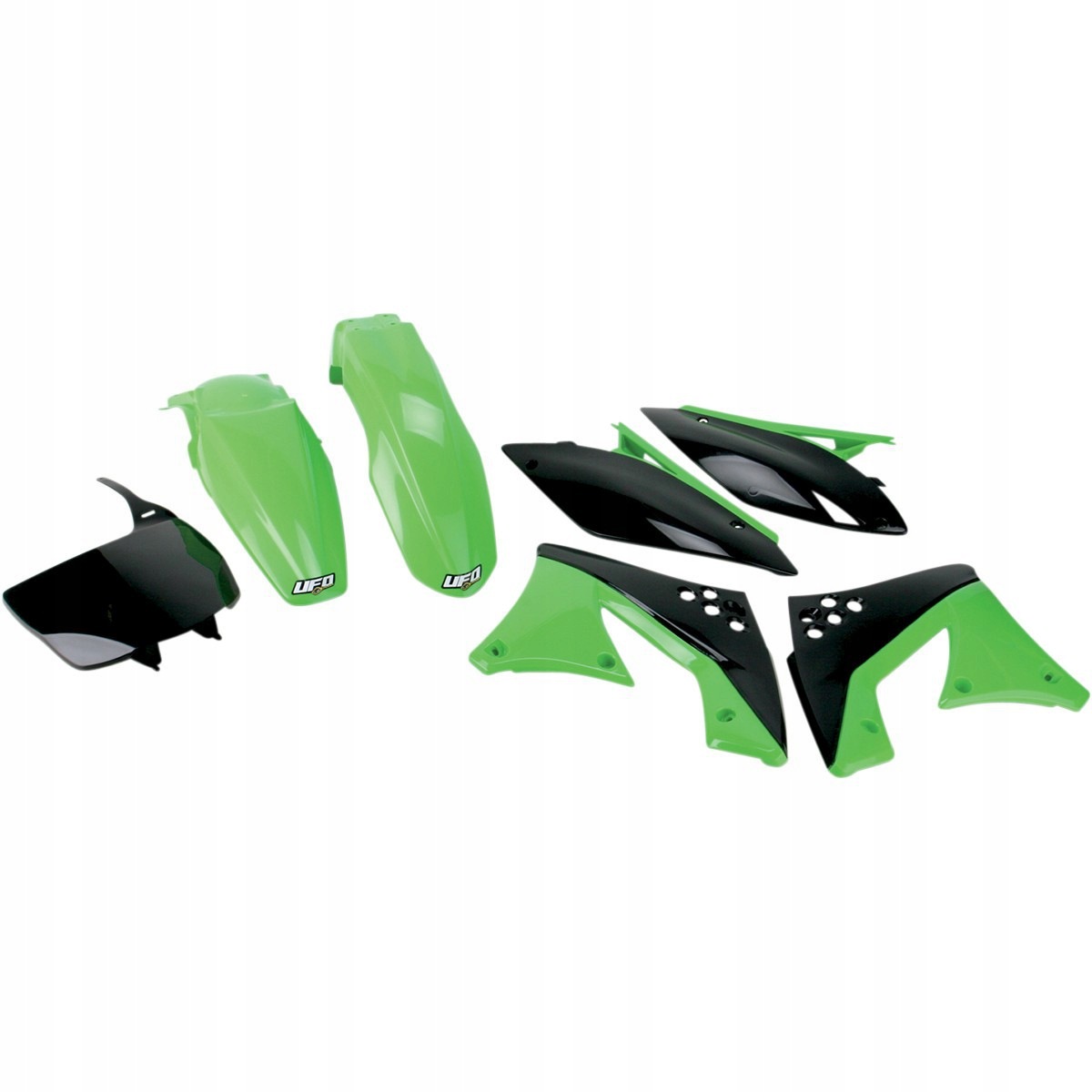 Ufo Sada Plastov Kawasaki Kxf 250 '10-'11 Farba Oem (zelená/čierna)