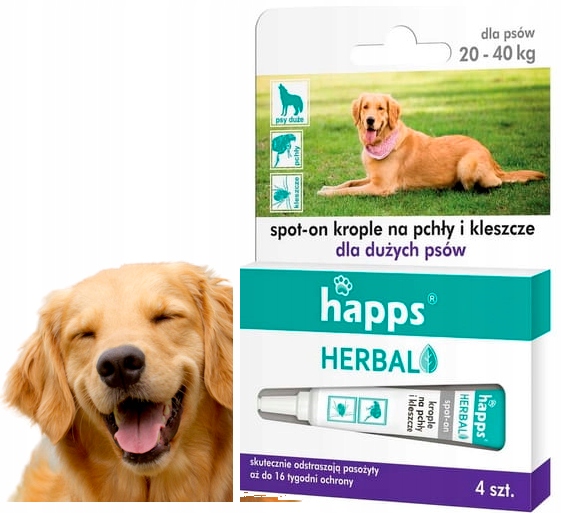 

Krople Na Pchły Kleszcze Dla Psów Happs (20-40KG)