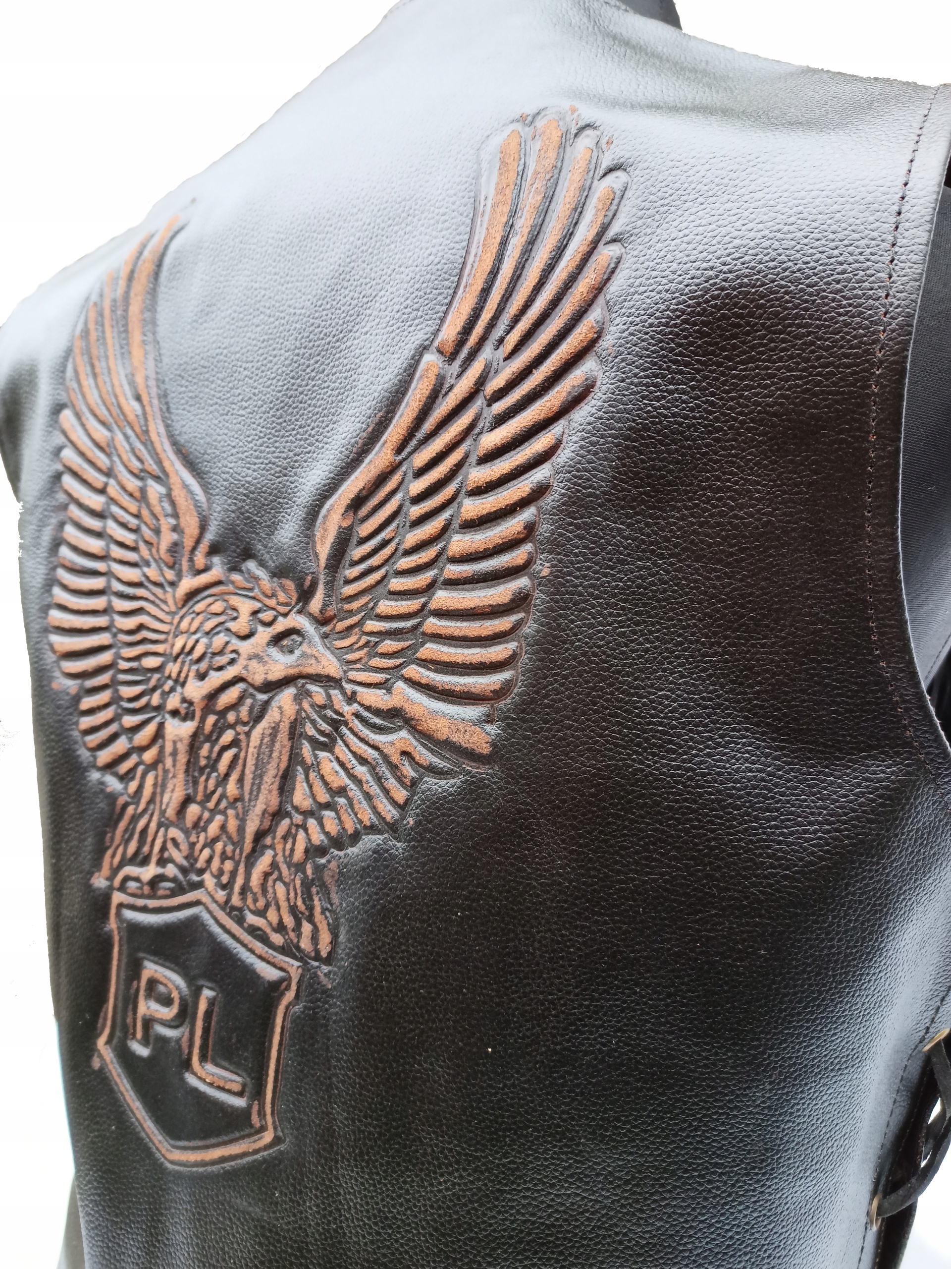 

Kamizelka Motocyklowa Skórzana Orzeł Pl roz. 2XL
