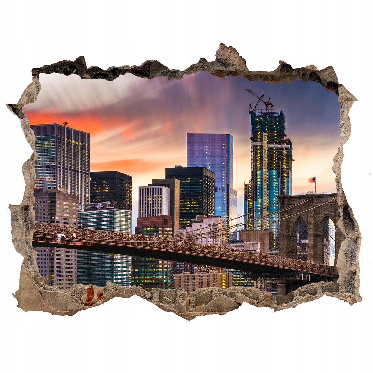 

Fototapeta dziura na ścianę 3d Manhattan Nowy Jork