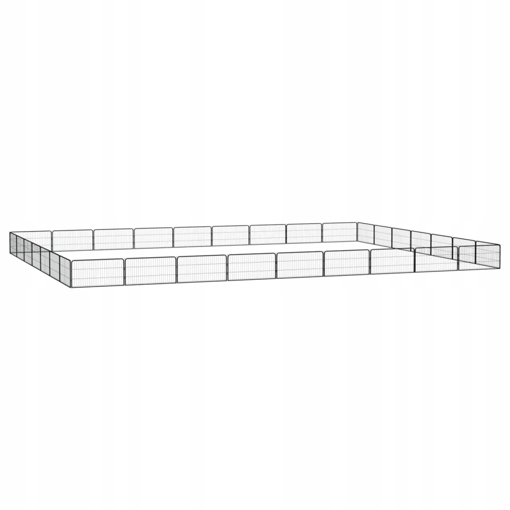 Levně Kotec pro psa, 32 panelů, černá, 100x50 cm, ocel