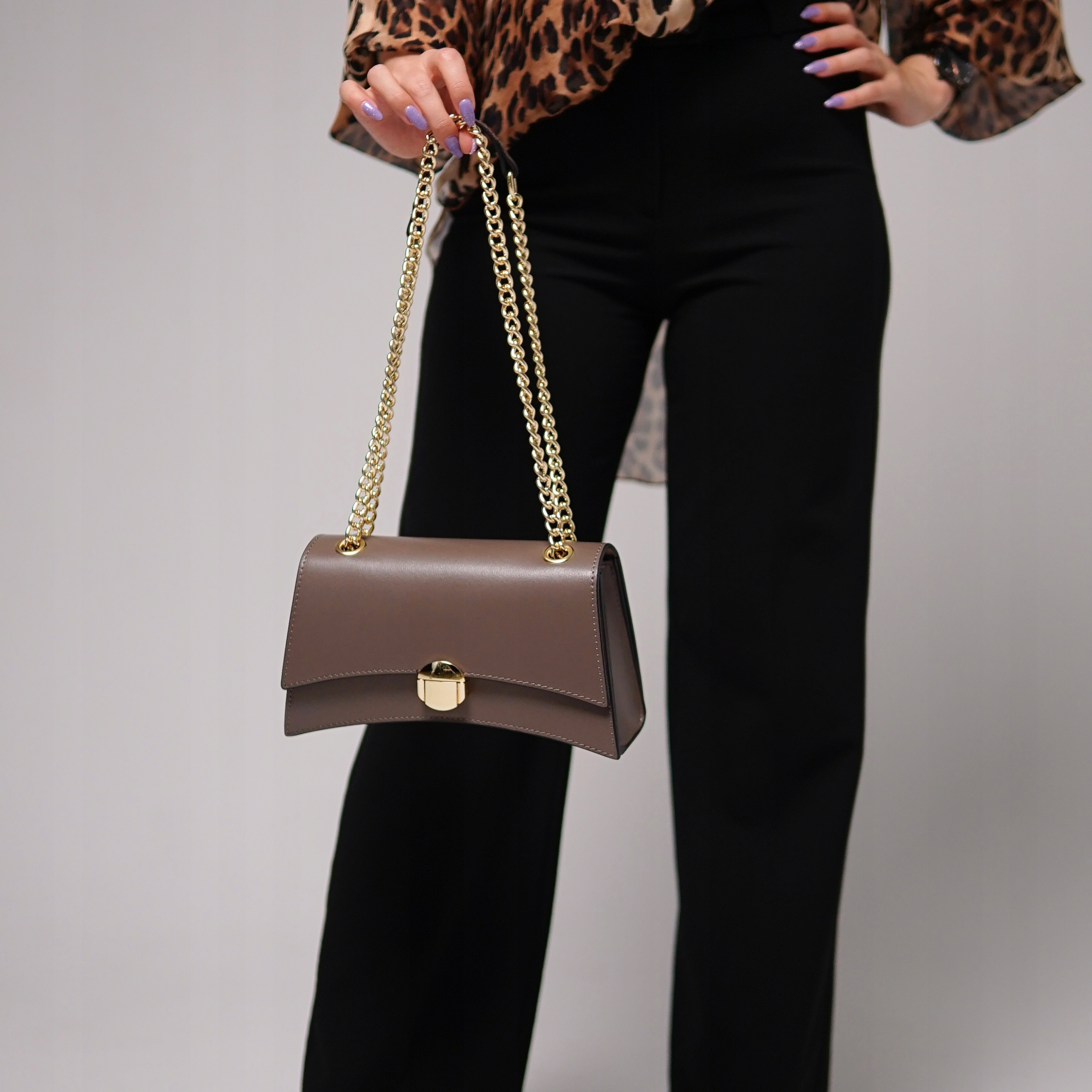 Dámská kabelka z přírodní kůže Zanna-M Cappuccino