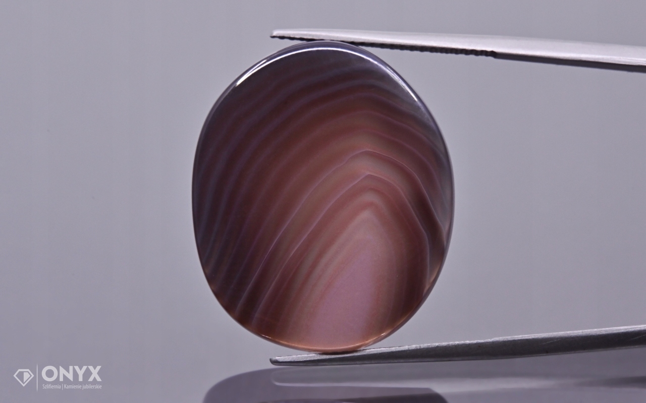 Achát Botswana konvexní nepravidelná dlažba 26,5x22,3 mm