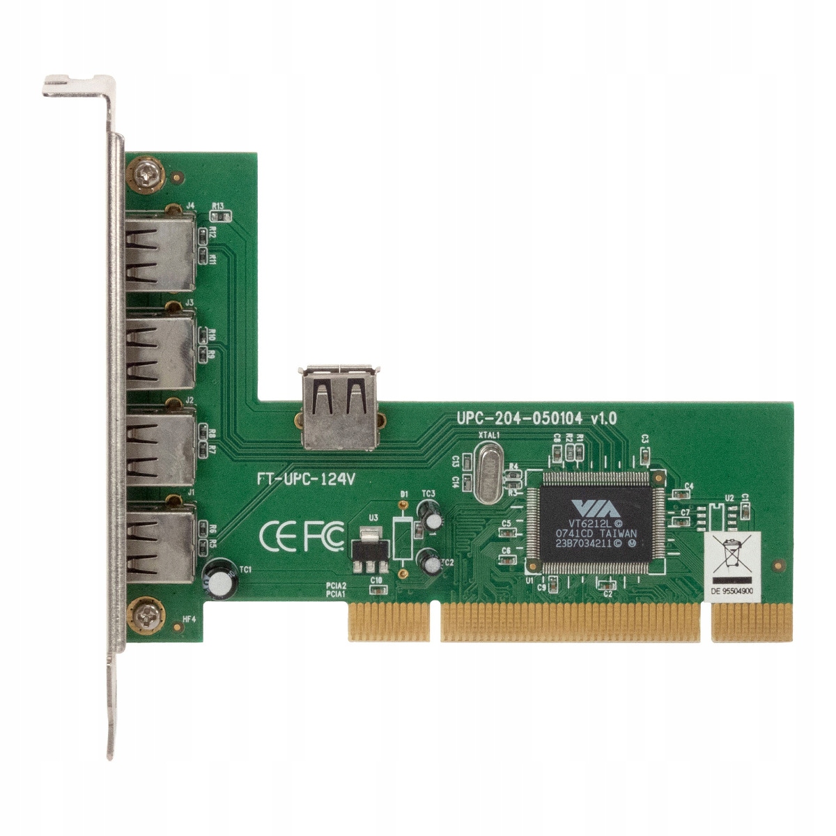 Newlink UPC-204-050104 v1.0 Via VT6212L 4+1 Usb Host Controller Karta Pci