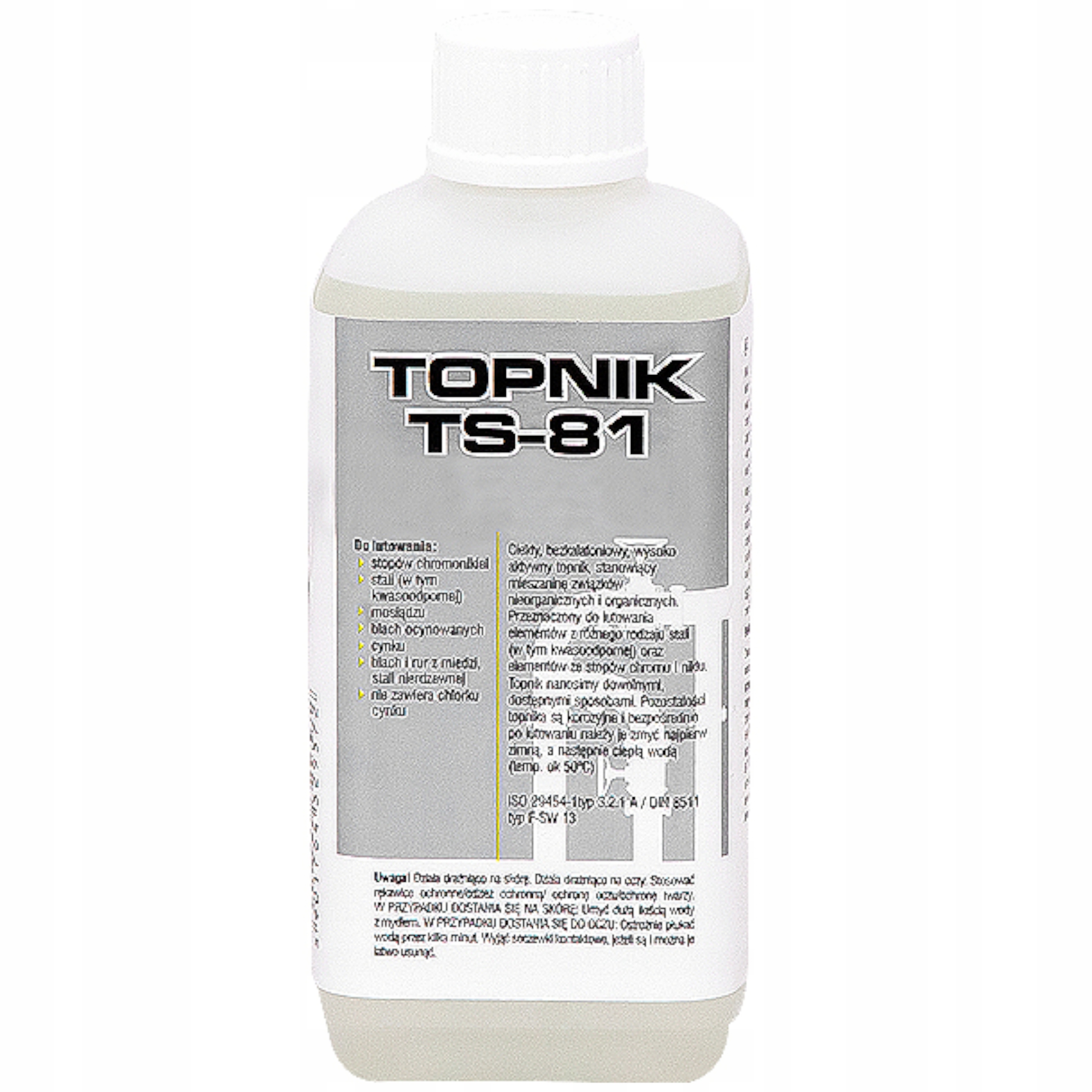 

Topnik lutowniczy TS81 Ag do lutowania stali 100ml