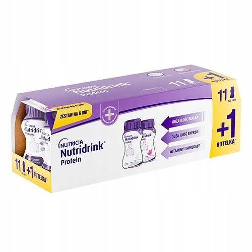 Nutridrink Protein zestaw, 12szt. (8szt. owoce leśne 4szt. neutralne)