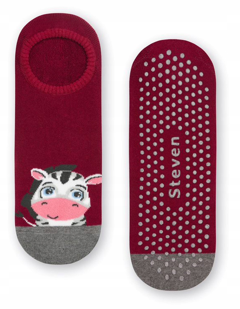 

Stopki frotte antypoślizgowe Abs 38-40 Bordo zebra