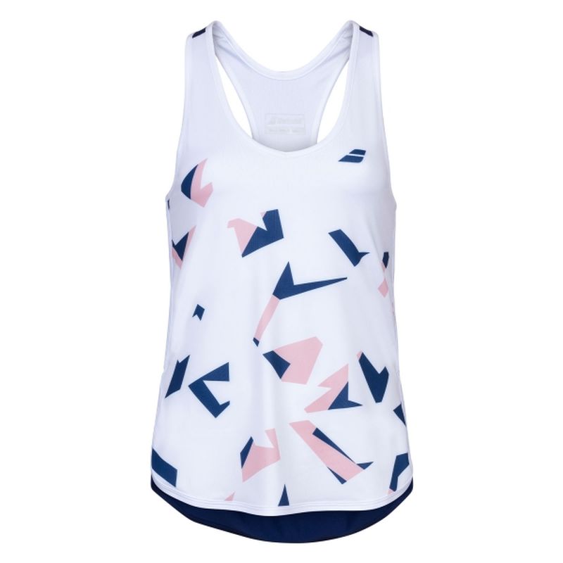 Tričko Babolat Compete Tank Top Girl White/blue 128