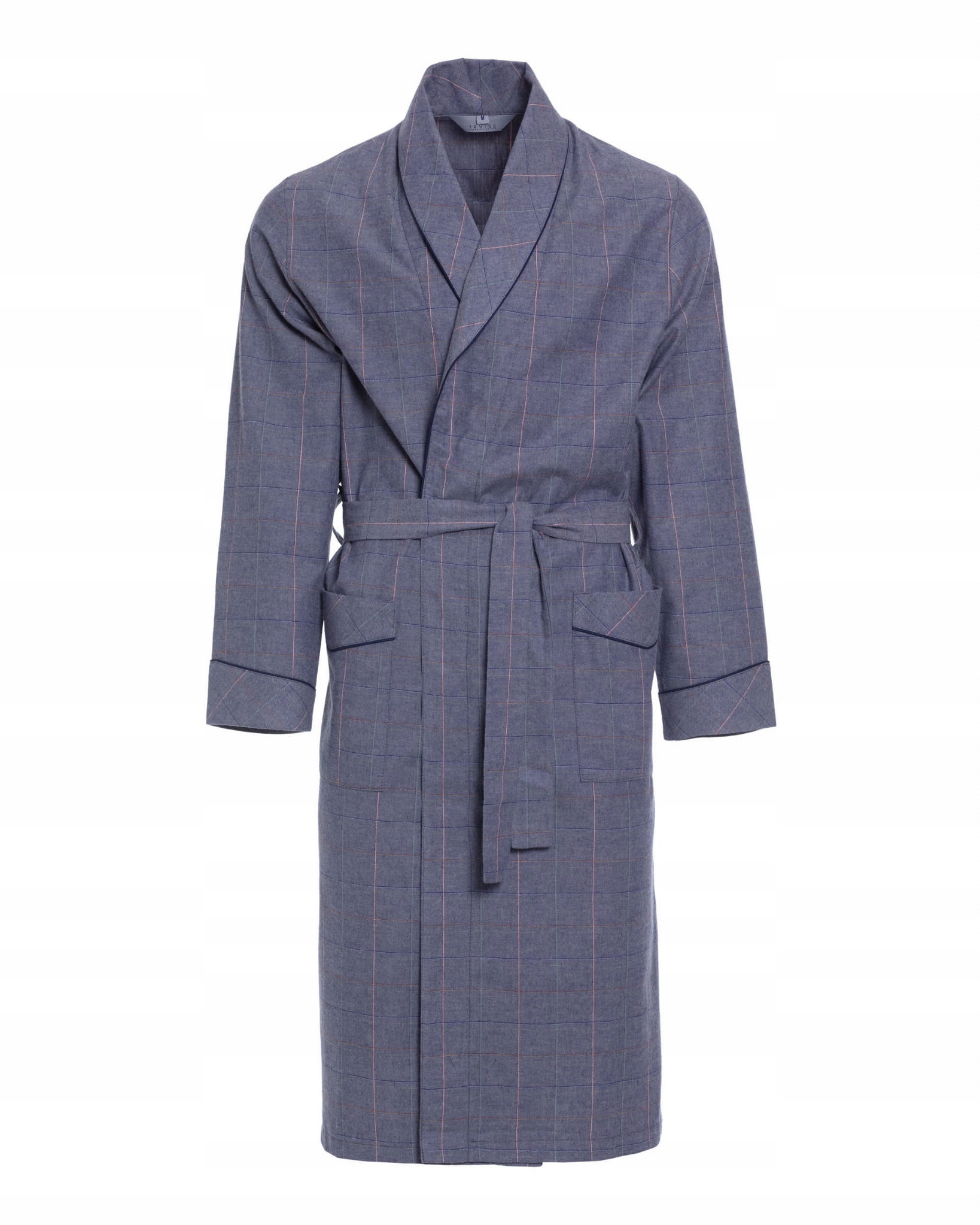 Bavlněný pánský župan tenký elegantní RE-506 Šedá 1107 M