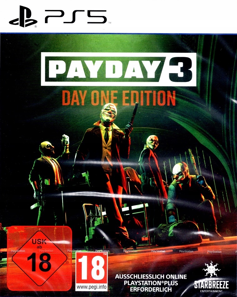 Payday 3 Edycja Day One Polska Wersja PS5 Płyta Playtation 5 Gra Box Nowa