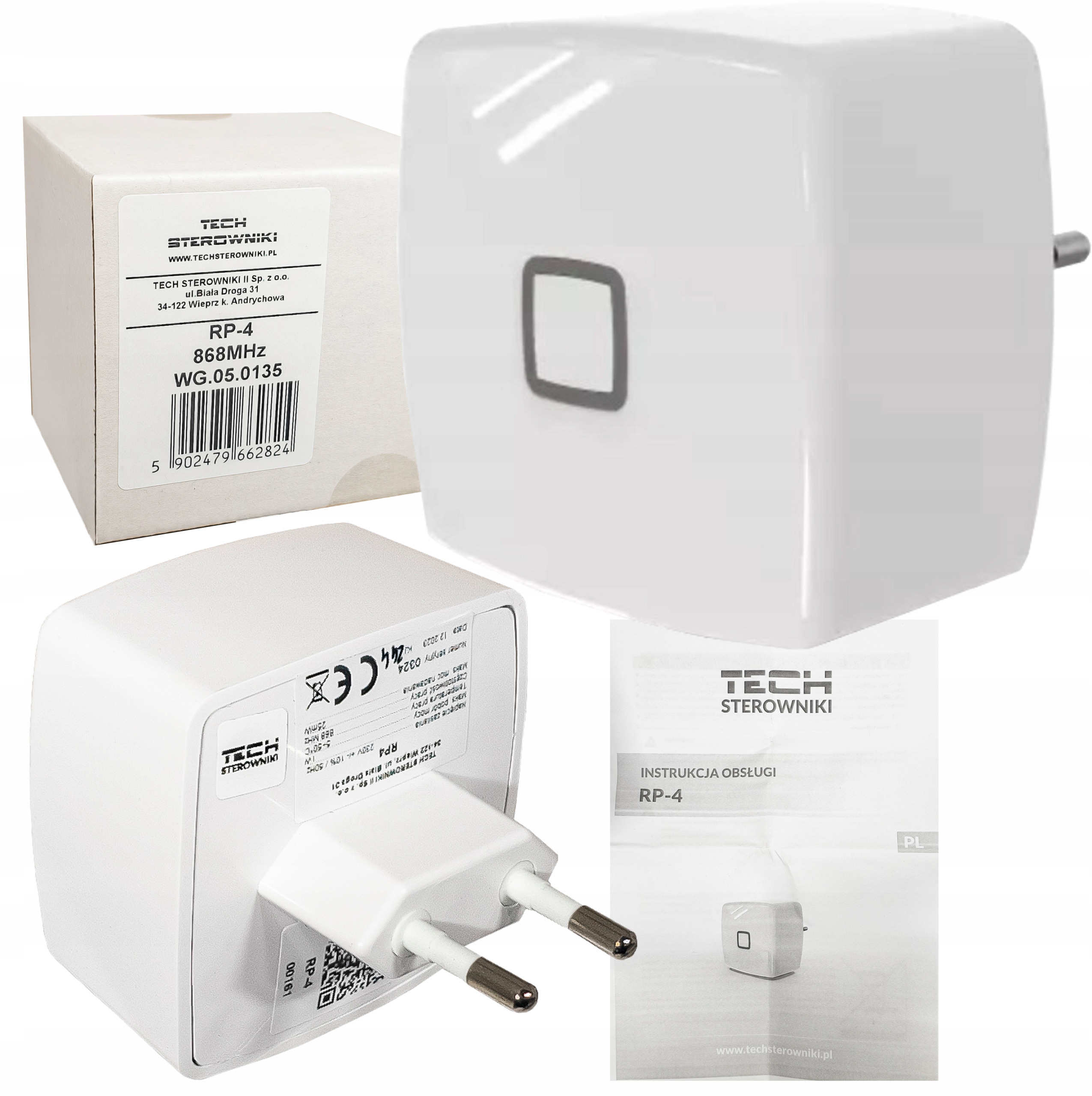 TECH RP-4 WZMACNIACZ ZASIĘGU REPETER SYGNAŁU (W_MOD.RP4.6_A.01.PL01 ...