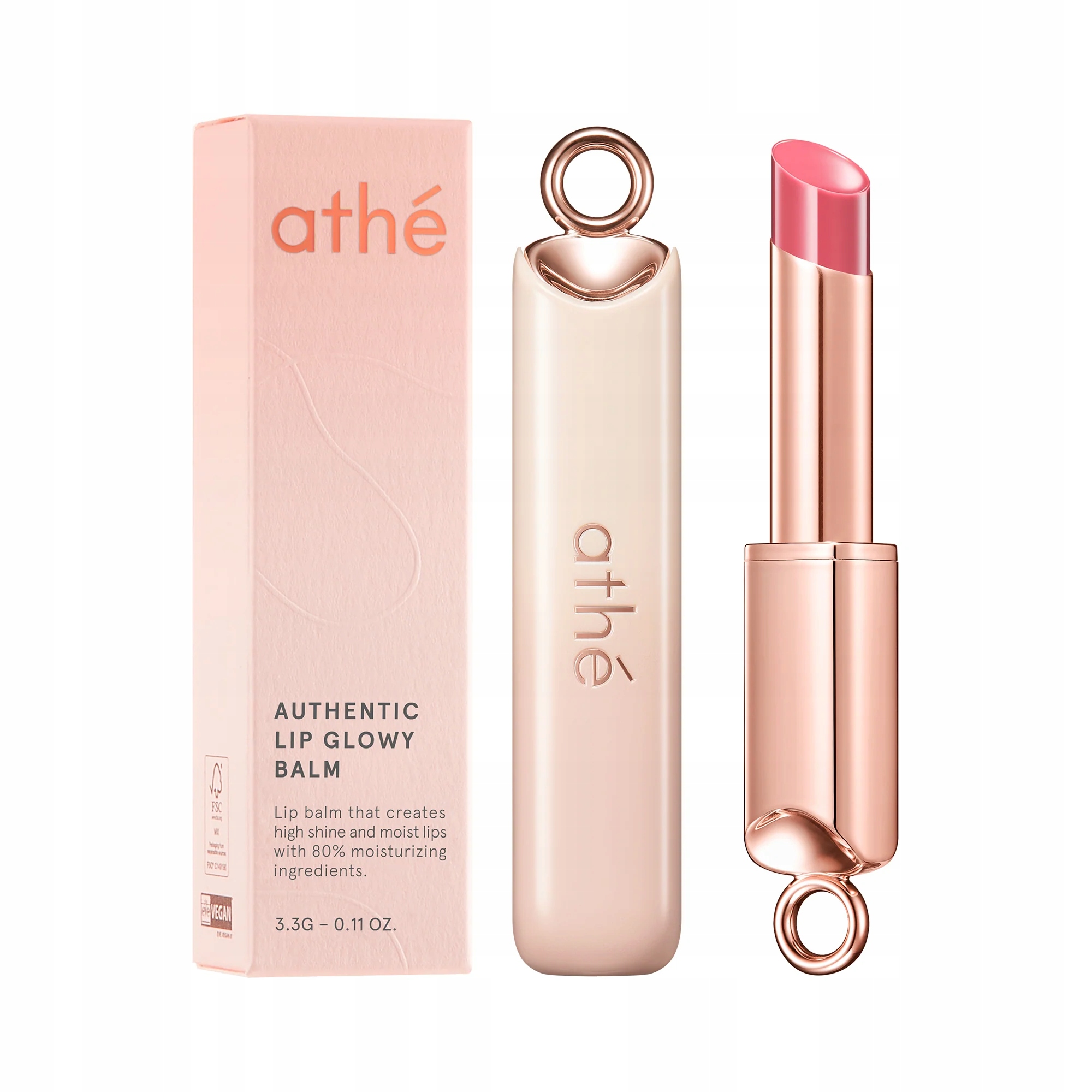 Athe Authentic Hydratační a rozjasňující balzám na rty 3,3 g 04 Dazzle