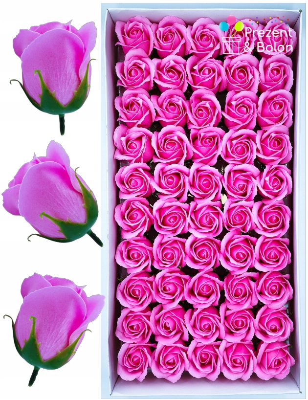 

Różowe Róże Mydlane Kwiaty Flower Box 50
