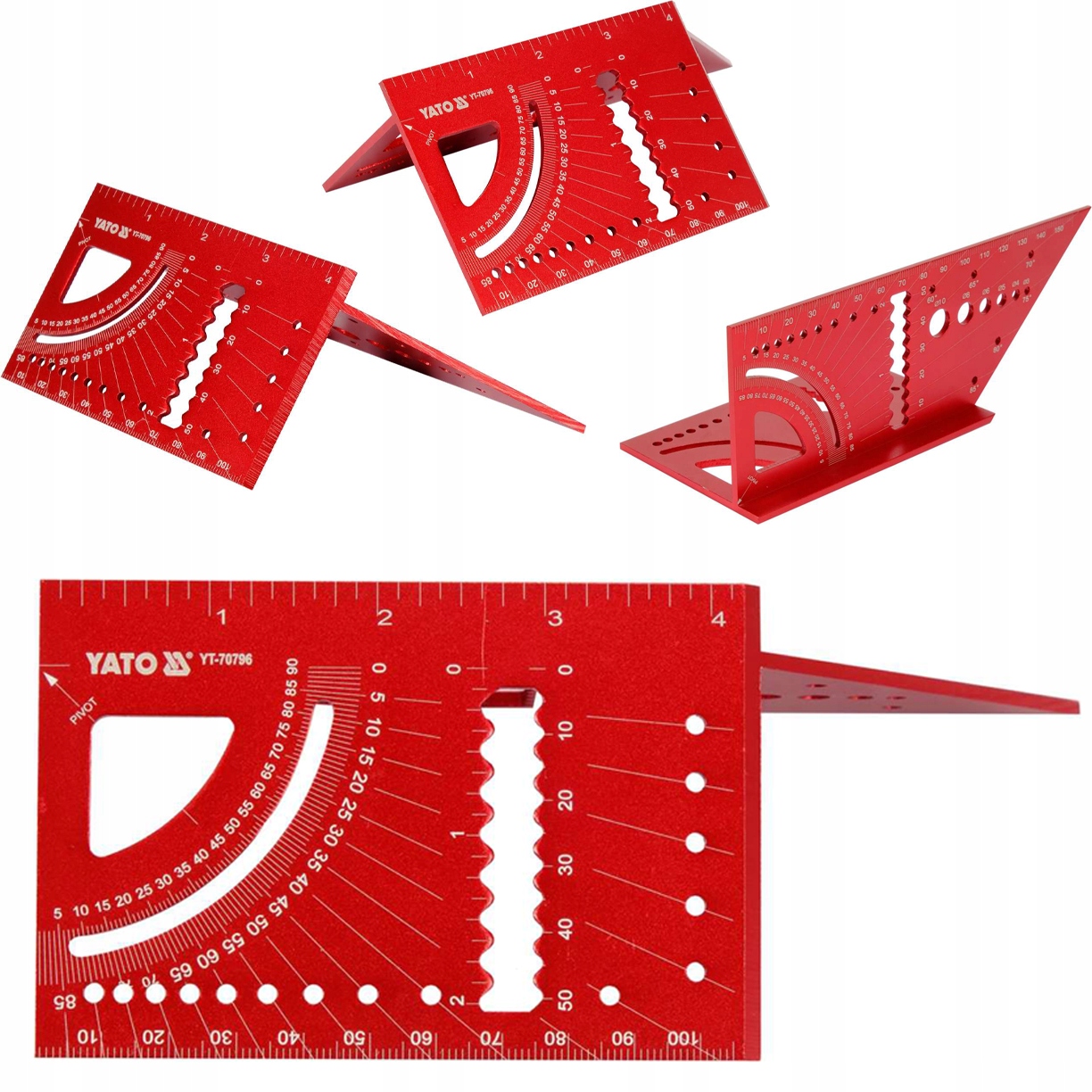 

Yato Kątownik Przestrzenny 3D Aluminiowy 45°/90°
